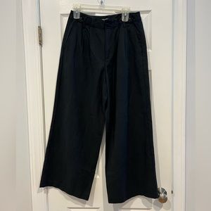 Madewell The Petite Harlow Wide Leg Pant in Black